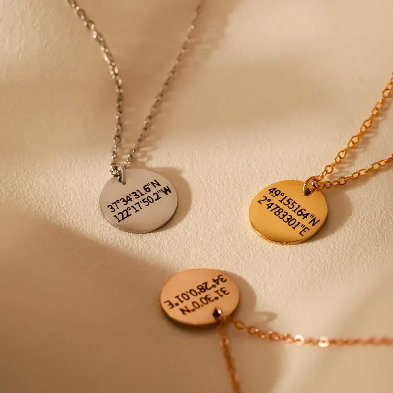 Map Your Heart: Custom Coordinates Necklace