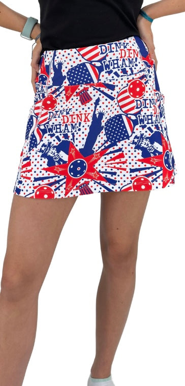 USA Pickleball Skirt 15” with Pockets