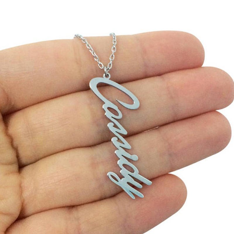 Jewelry & Watches Vertical Name Necklace Personalized