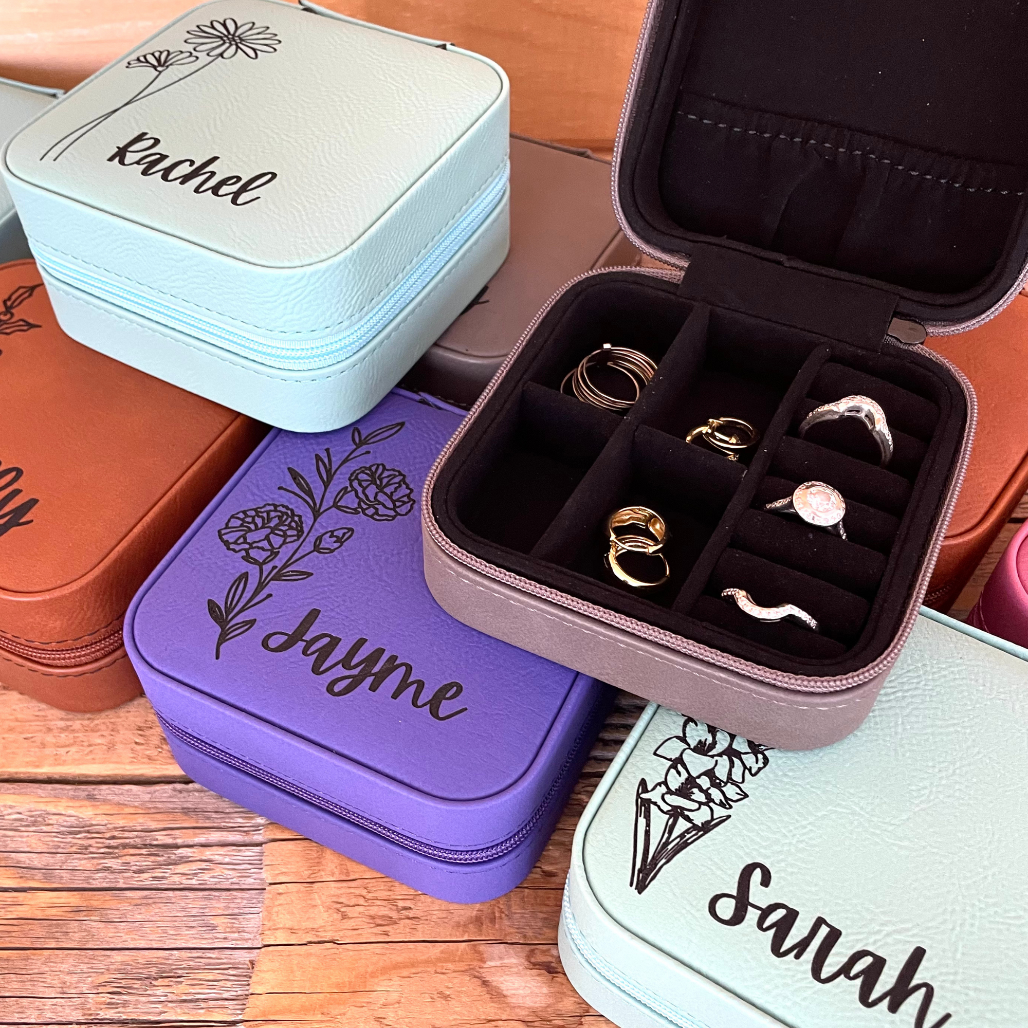 Birth Month Personalized Jewelry Box