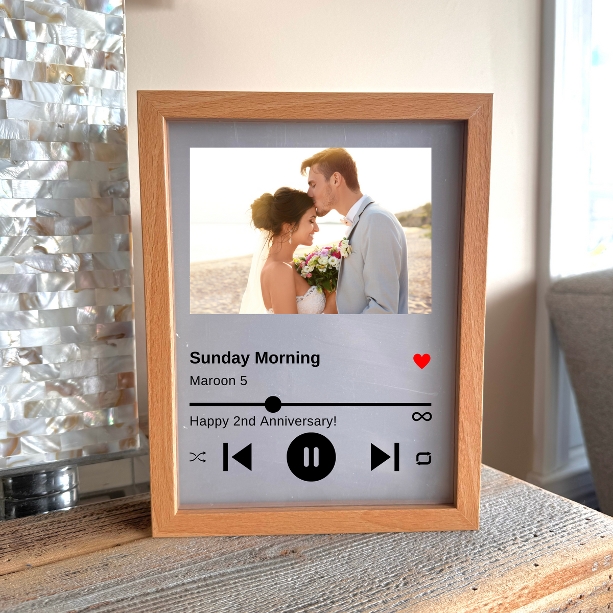 Personalized Couple&#39;s Song Photo Frame