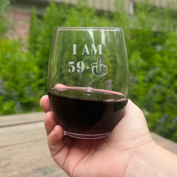 Personalized 60th Birthday 20 OZ. popular Wine Glass- Sassy 60