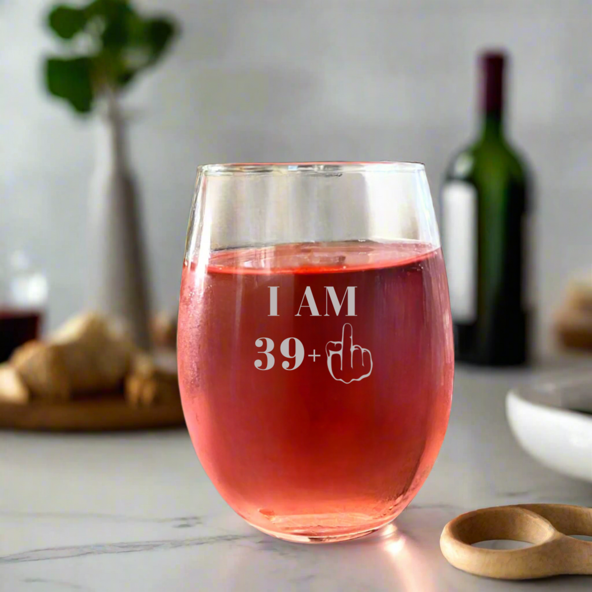 40th Birthday Fun Wine Glass