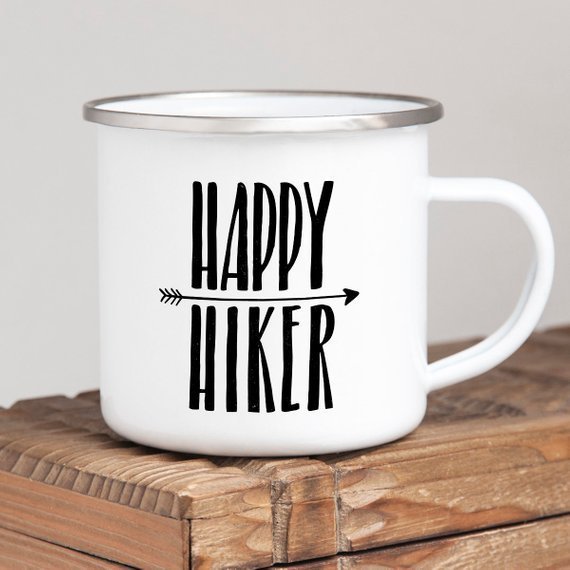 Mugs Hiking Gift for Hiker Enamel Mug Wanderlust