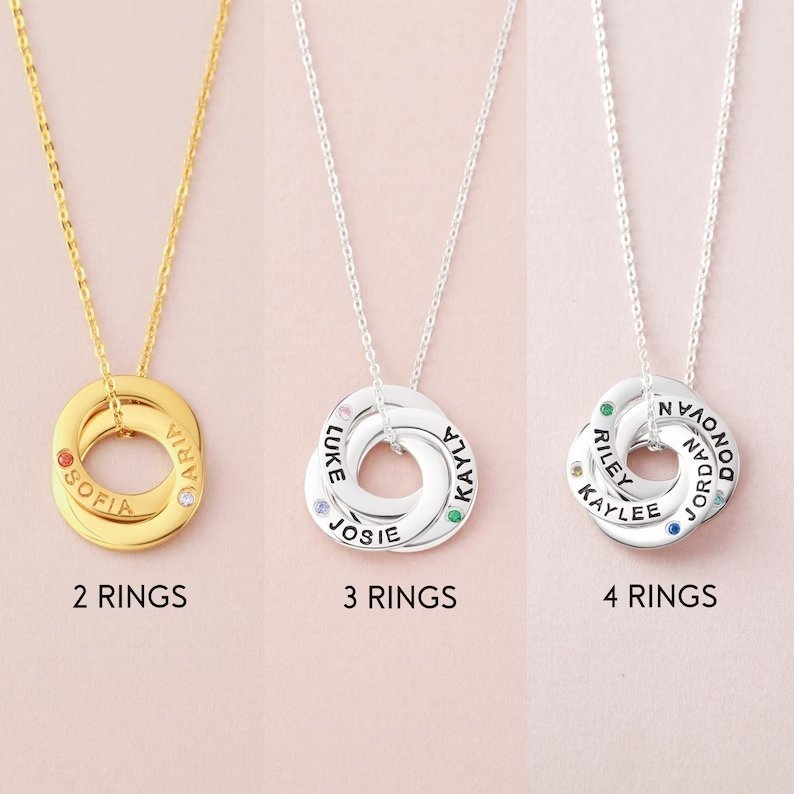 Necklaces Personalized Mother Necklace With Names Birthstones