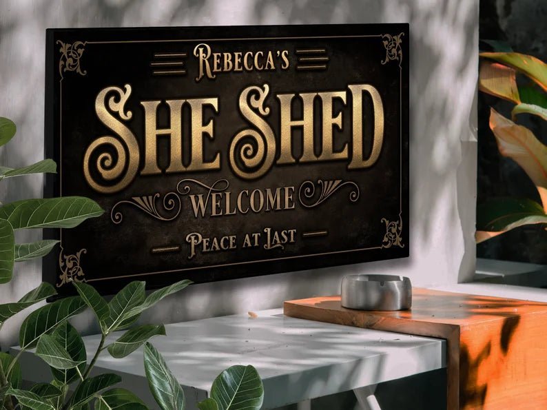 Personalized She Shed Sign