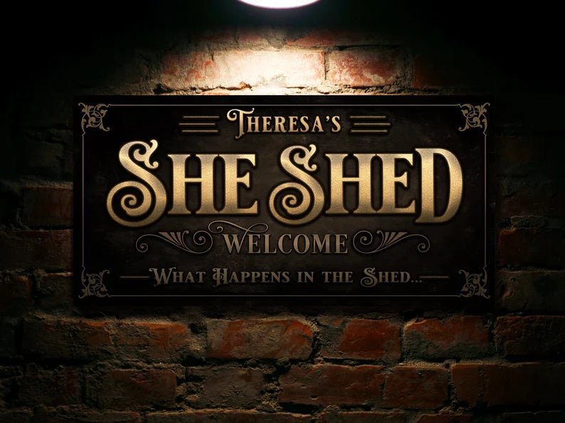 Personalized She Shed Sign