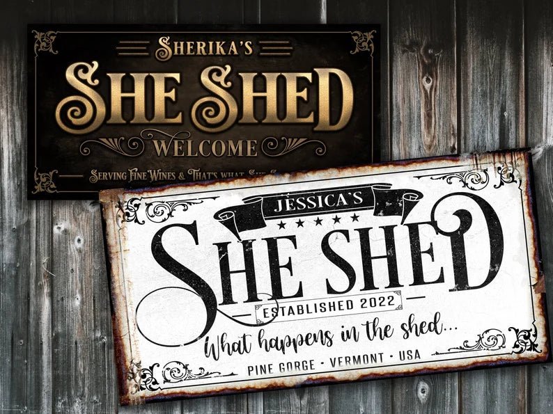 Personalized She Shed Sign