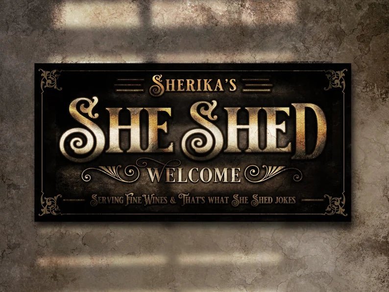 Personalized She Shed Sign