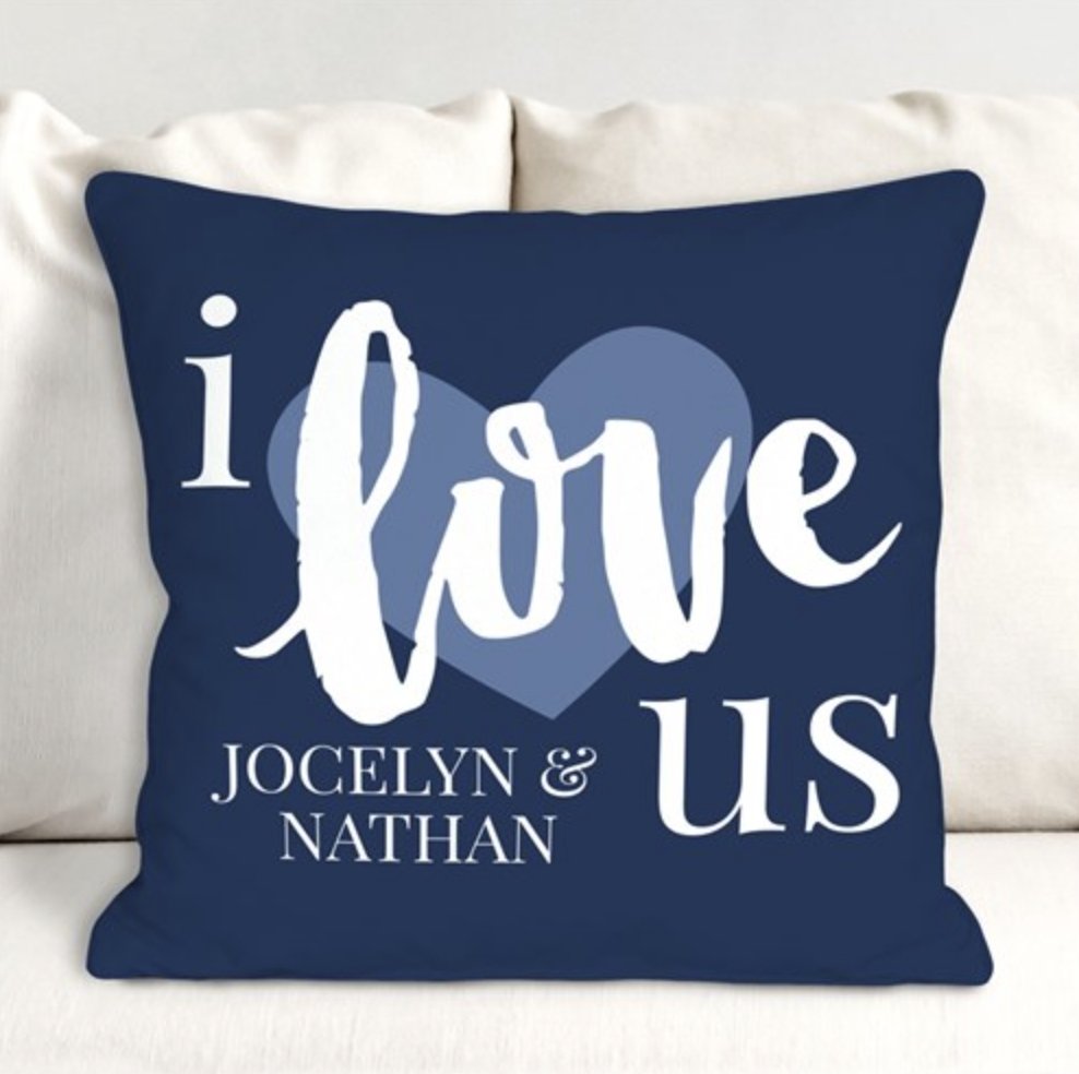 I Love Us Throw Pillow Groovy Girl Gifts