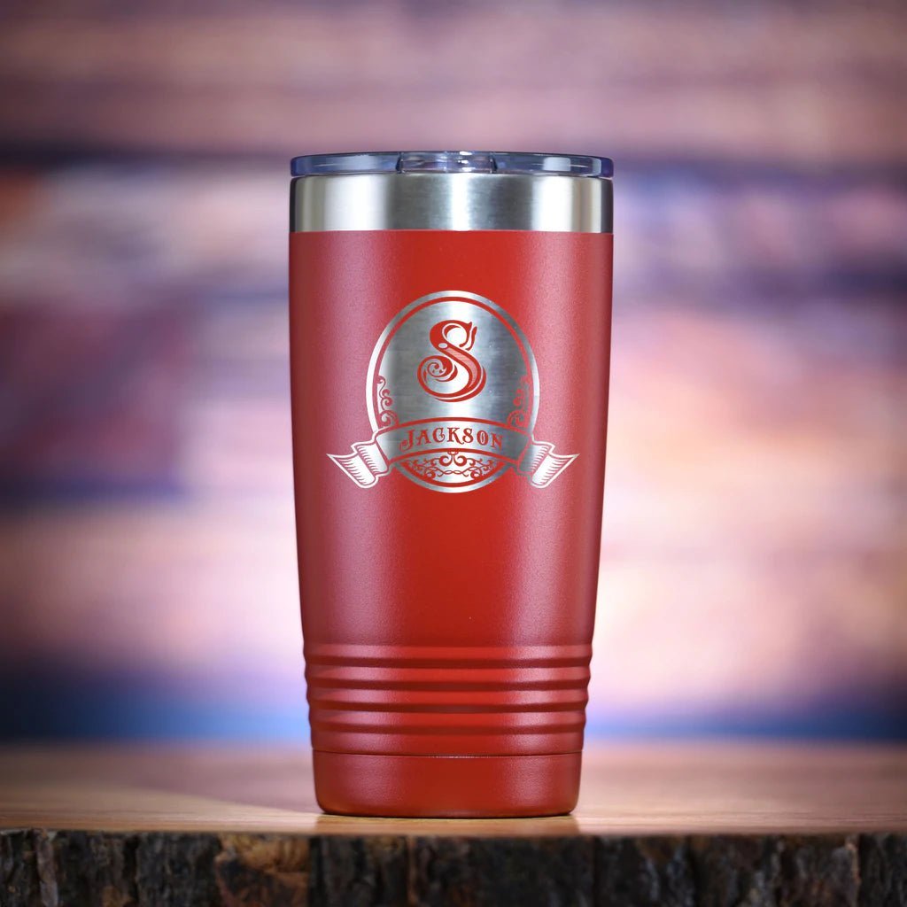 Tumblers Monogram Travel Coffee Tumbler