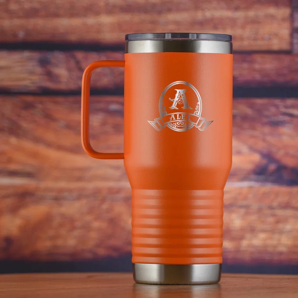 Tumblers Personalized Travel Tumbler with Handle