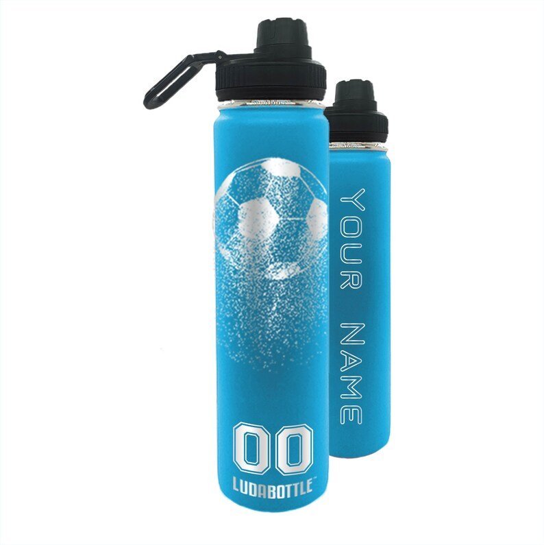 Water Bottle 24oz Soccer Personalized Bottle