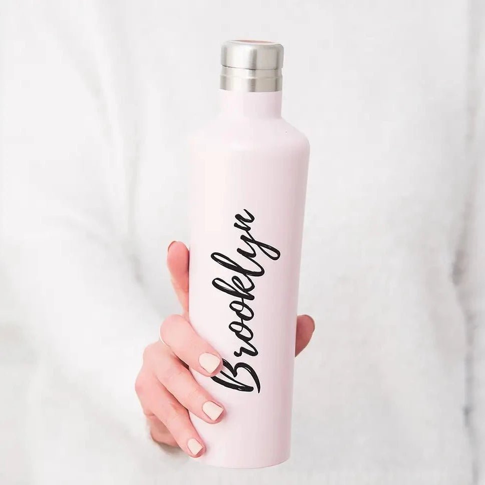 Water Bottle Calligraphy Print Silhouette Water Bottle