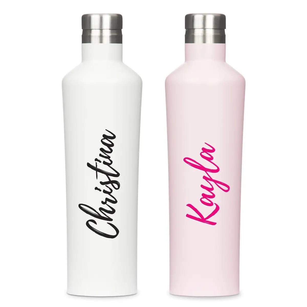 Water Bottle Calligraphy Print Silhouette Water Bottle