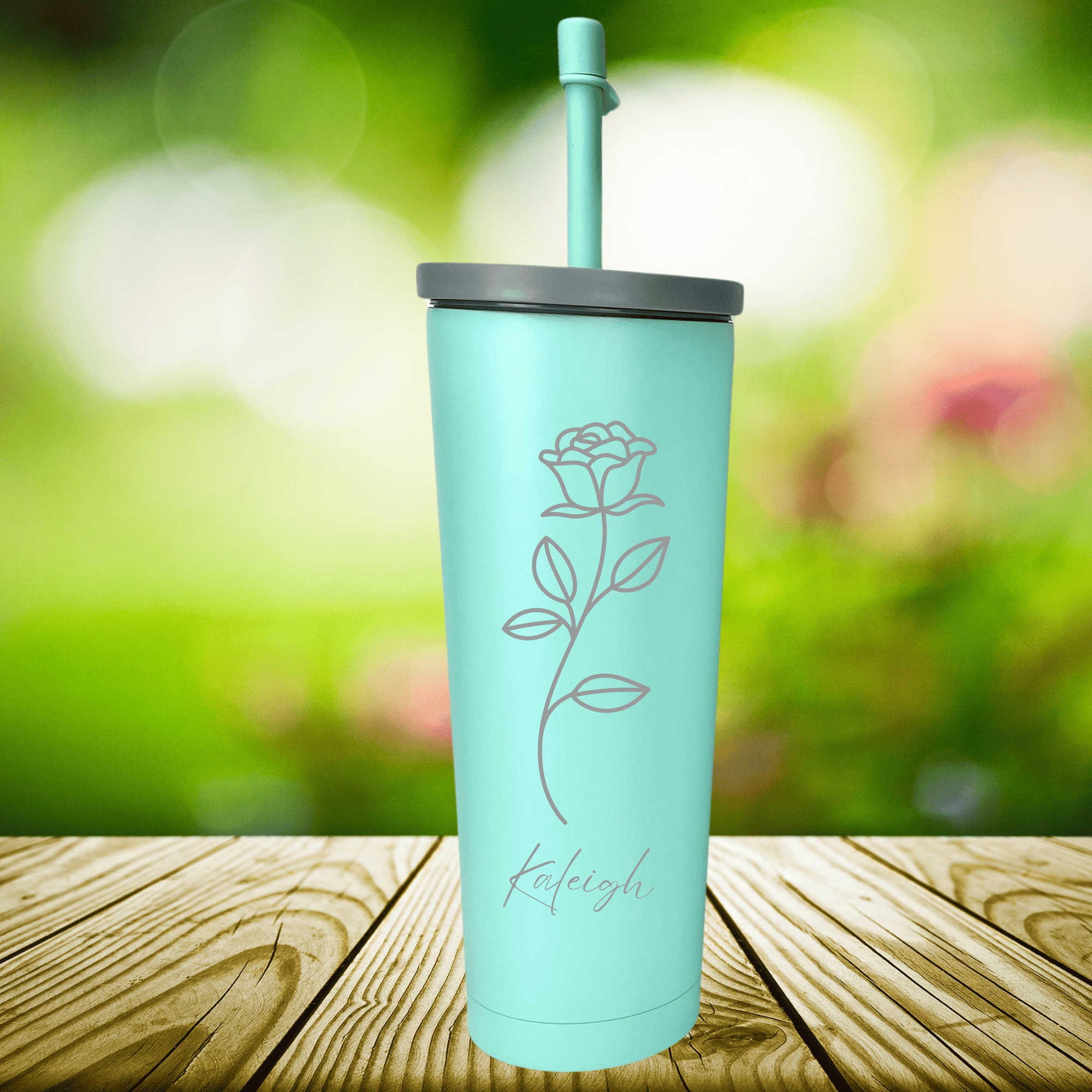 Birth Flower Bliss Skinny Tumbler