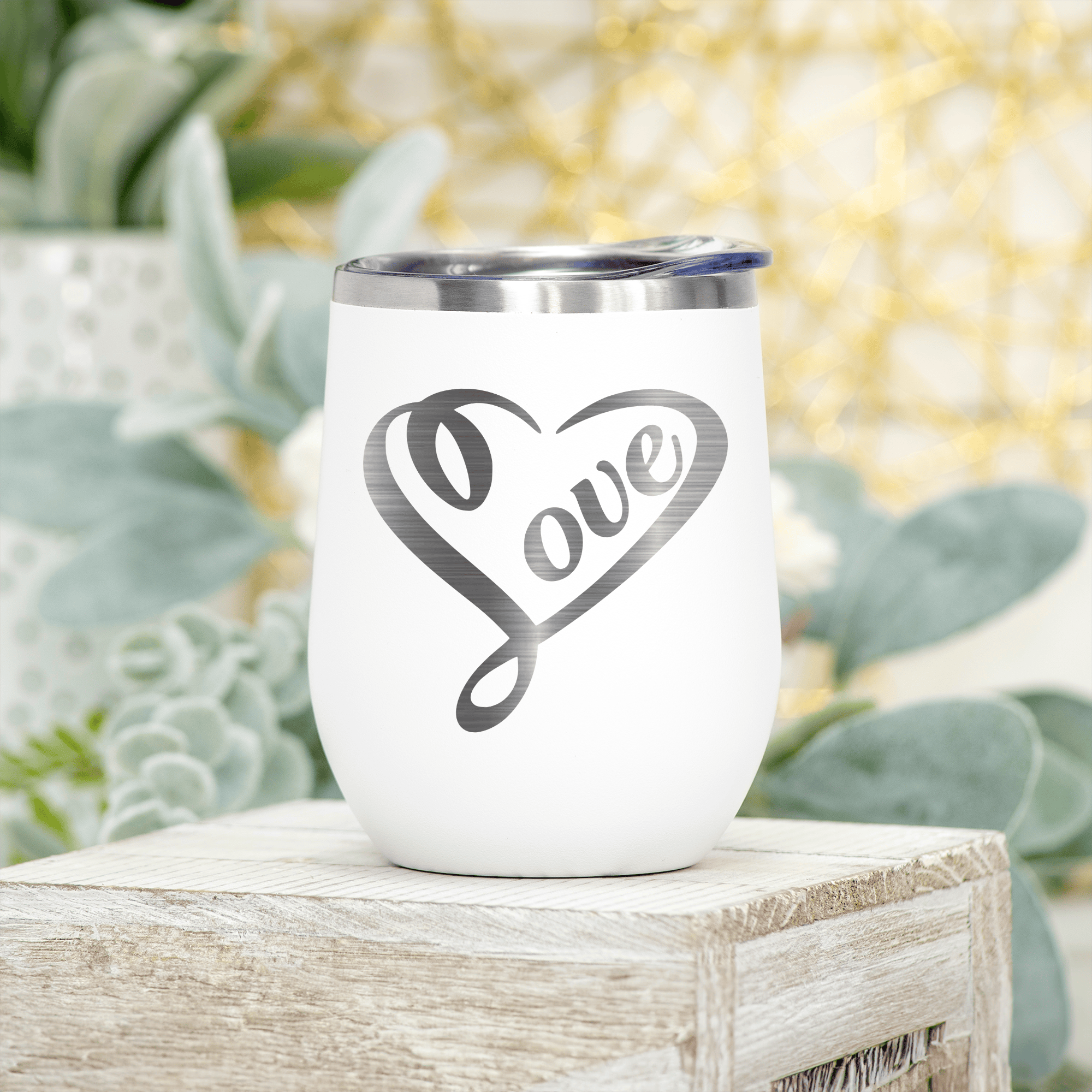 Lovers Heart Wine Tumbler