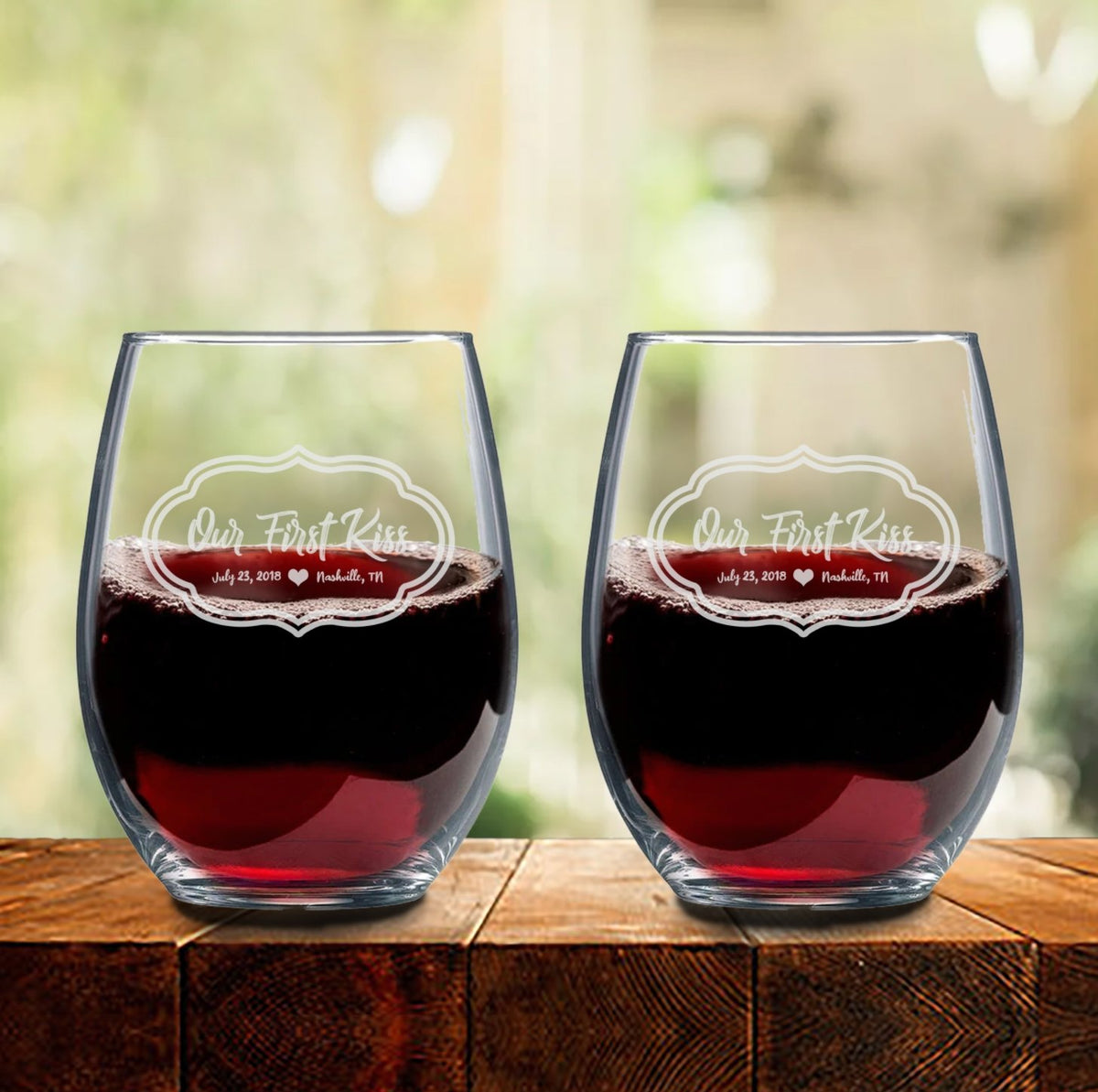 Glassware Valentine&#39;s Day Wine Glass Set