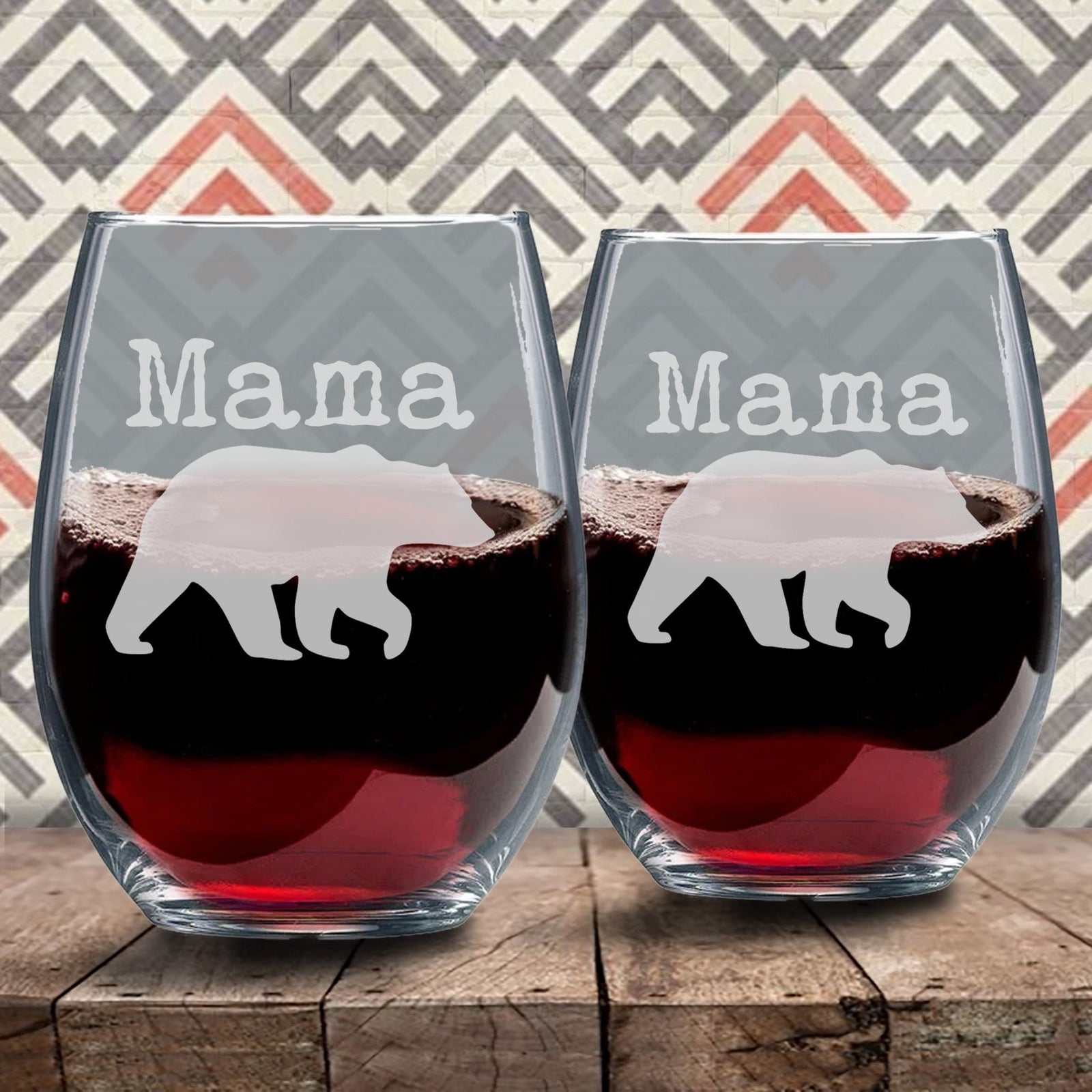 Matching Mummy and Daddy's Wine Glasses Engraved Wine 