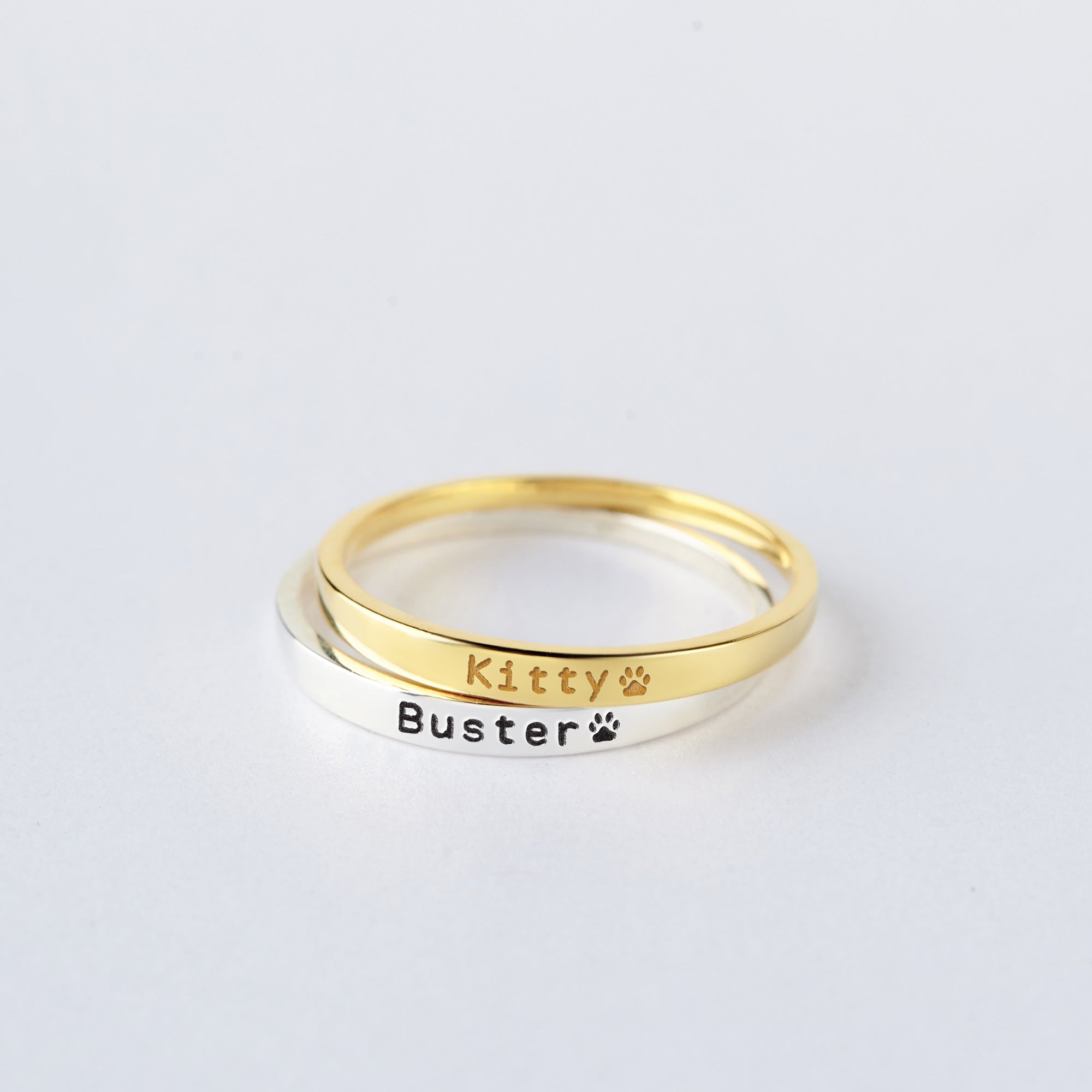 Coordinates Ring, Gold Plated Silver | My Name Collection