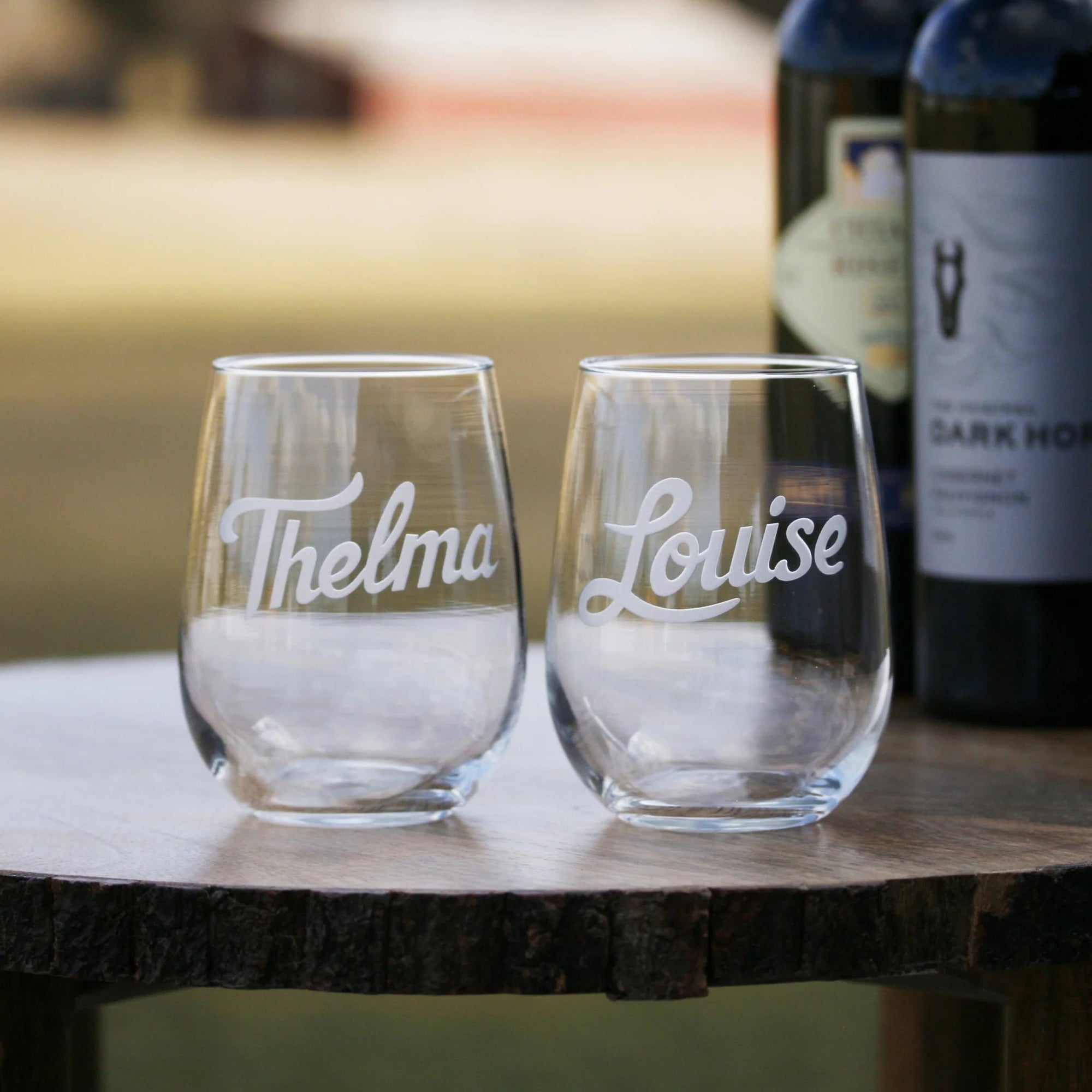 Thelma and Louise Wine Glass Set - Groovy Girl Gifts