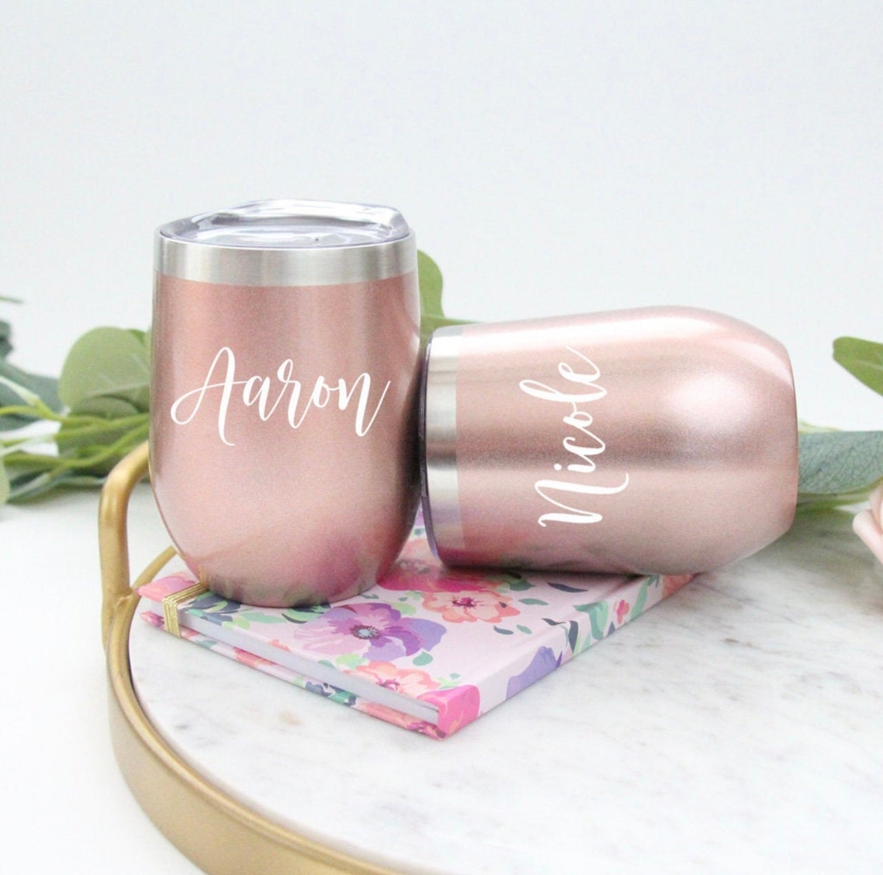 Personalized Wine Tumbler for Women Custom Engraved Insulated Wine Tumblers  Stainless Steel with Log…See more Personalized Wine Tumbler for Women